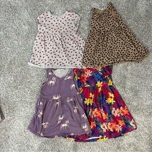 Toddler girl clothing bundle 5 pieces dresses 2T and 3T little girls